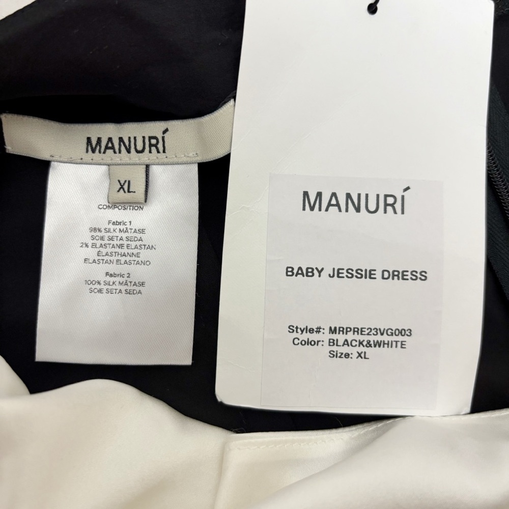 MANURI Baby Jessie Dress in Black & White Size XL - Picture 11 of 16